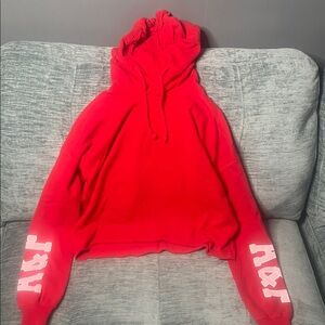 Abercrombie & Fitch Red Cowl Neck Sweater